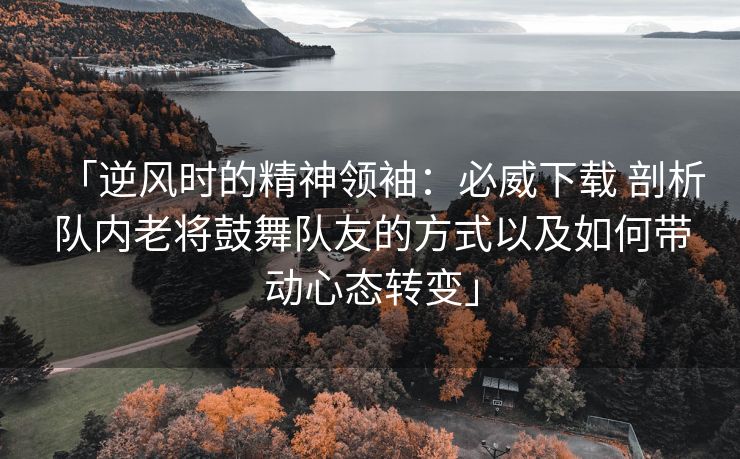 「逆风时的精神领袖：必威下载 剖析队内老将鼓舞队友的方式以及如何带动心态转变」
